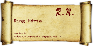 Ring Márta névjegykártya